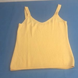 Garfield & Mark cashmere women yellow mustard tang top size-M